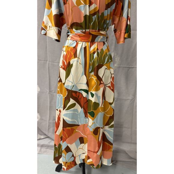 Zara Tortoiseshell Belted Shirt Dress Woman’s Size Small Abbott Elementary NWT - Picture 8 of 12